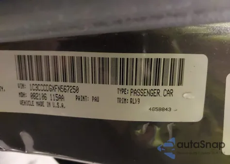 2015 Chrysler 200 S z USA, uszkodzony, nr VIN 1C3CCCDGXFN567250